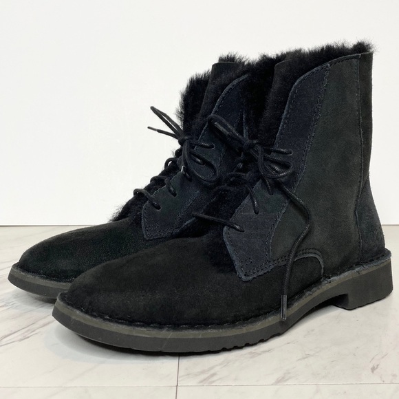 UGG Quincy Black Lace Up Boot 6